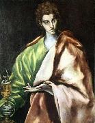 GRECO, El Apostle St John the Evangelist Sweden oil painting artist